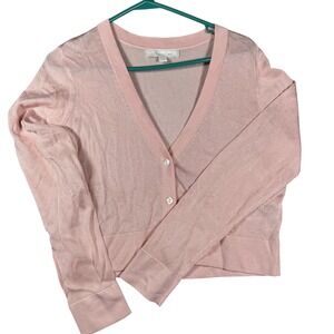 Brooks Brothers Womens S Cardigan Sweater Pink‎ Cotton Viscose Button Up